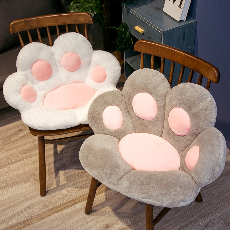 Cat Paw Inspired Cushion - Plush - White - Pink - 3 Colors - 2